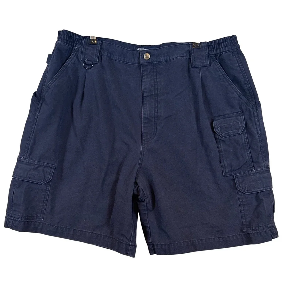 5.11 Tactical Ridge Mens Navy Blue Cotton Cargo Shorts‎ Size 42 Gorpcore Hiking